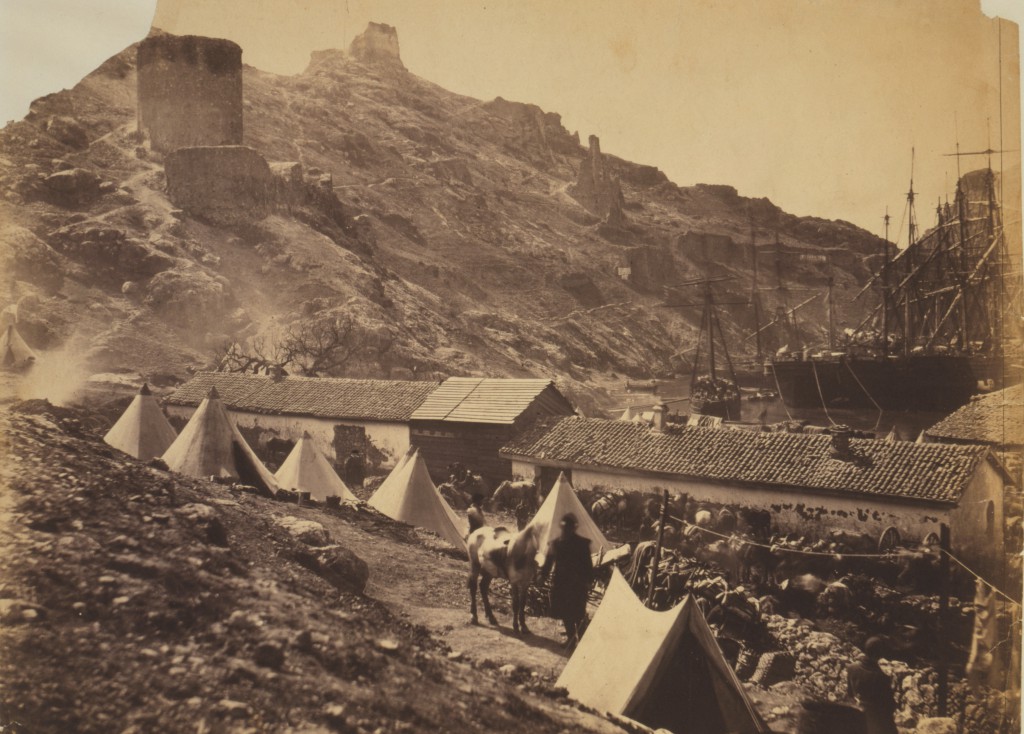 The old Genoese Castle at Balaklava from above the castle pier (color film copy transparency) Roger Fenton Crimean War photograph collection, Prints &amp; Photographs Division, Library of Congress, LC-USZC4-9116