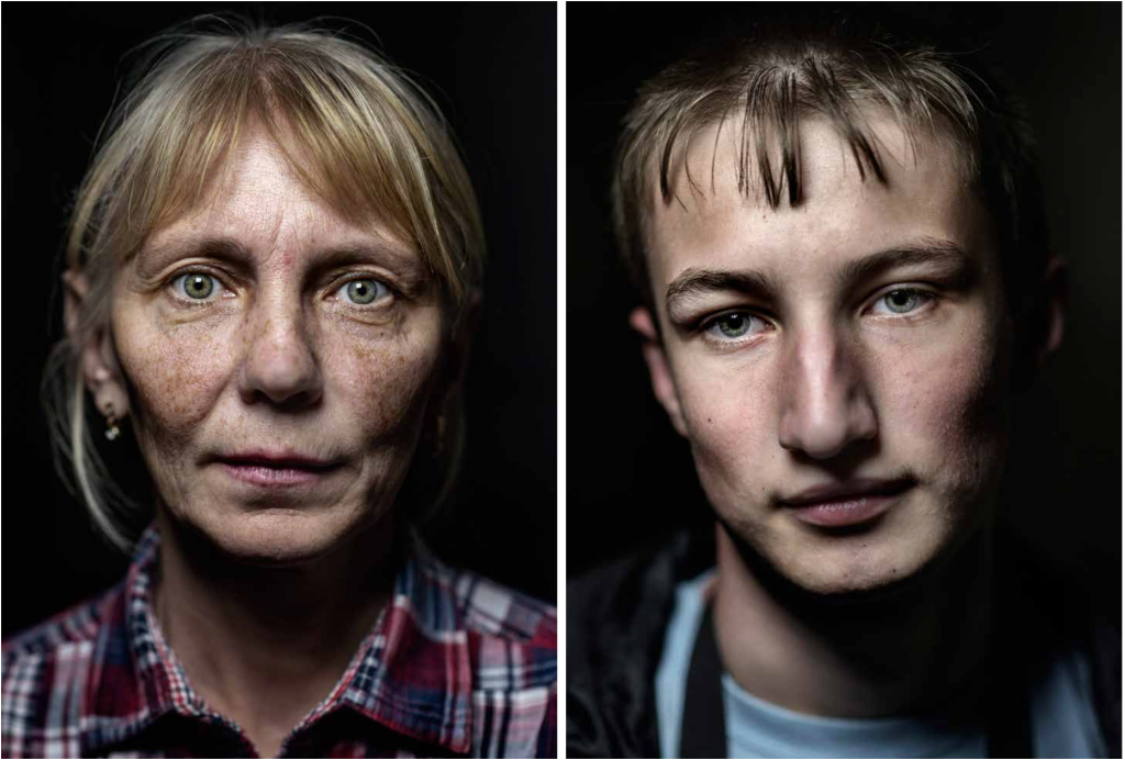 Left: Anna Gorbacheva, 49, from Omsk, Engeneer. <br /> Right: Maxim Larionov, 14, from Moscow, Student.